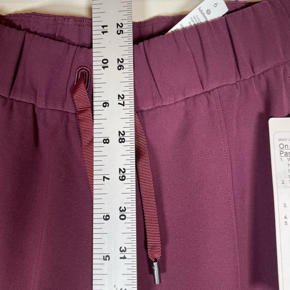 Lululemon NEW On the Right Track Lounge Pants Women’s Sz 6 Adobe Burgundy Wine - Picture 13 of 13